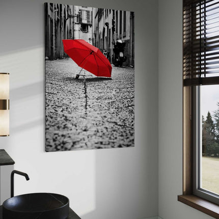 Red Umbrella - Leinwandbild Landschaft (Canvas) kaufen bei Linkreich – Jetzt entdecken!