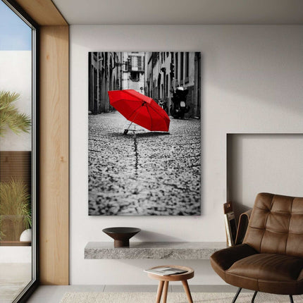Red Umbrella - Leinwandbild Landschaft (Canvas) kaufen bei Linkreich – Jetzt entdecken!