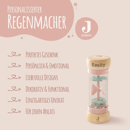 SEO. Regenmacher von Jollein - Personalisiert mit Name - Rosa Linkreich