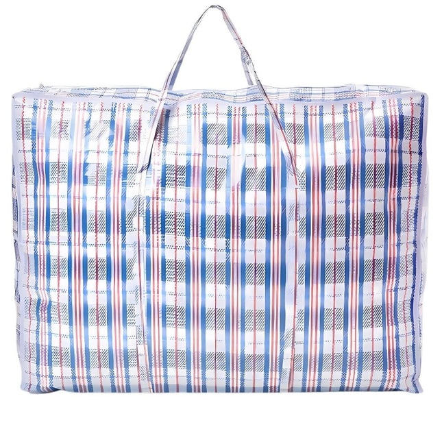 Reisetasche L Kunststoff Blau Kariert 65x38x28 cm