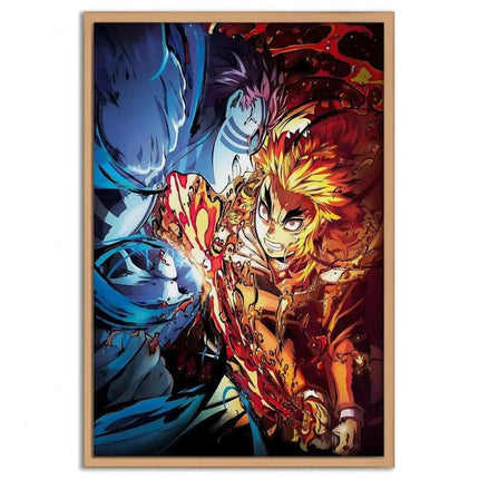 Rengoku vs. Akaza - Anime Leinwandbild (Canvas) kaufen bei Linkreich – Jetzt entdecken!