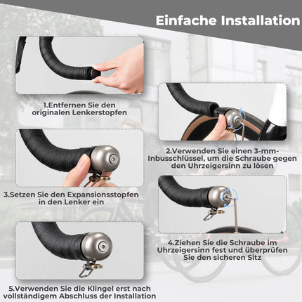 Rennrad Fahrradklinge für 22,2mm Dropbar Lenker (Fahrradklingel) kaufen bei Linkreich – Jetzt entdecken!