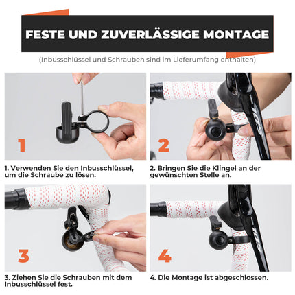 Rennrad Fahrradklingel für gebogene Lenker 27 - 30 mm (Fahrradklingel) kaufen bei Linkreich – Jetzt entdecken!