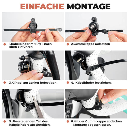 Rennrad MTB Fahrradklingel mit Doppel - Klopfer 180° drehbar (Fahrradklingel) kaufen bei Linkreich – Jetzt entdecken!