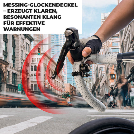 Rennrad MTB Fahrradklingel mit Doppel - Klopfer 180° drehbar (Fahrradklingel) kaufen bei Linkreich – Jetzt entdecken!