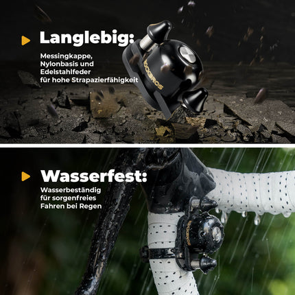 Rennrad MTB Fahrradklingel mit Doppel - Klopfer 180° drehbar (Fahrradklingel) kaufen bei Linkreich – Jetzt entdecken!