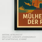 Gerahmte Leinwand mit Schattenfuge (3 cm) / 20 x 20 cm / ohne Aufhängeset - Mattschwarzer Schweberahmen
