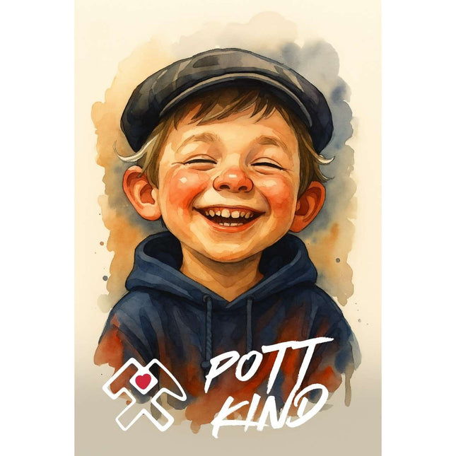 SEO. Retro Poster Ruhrpott - Kind (Junge) – 70er Style - Poster (230 g/m²) Linkreich