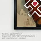 Gerahmte Leinwand mit Schattenfuge (3 cm) / 20 x 20 cm / ohne Aufhängeset - Mattschwarzer Schweberahmen