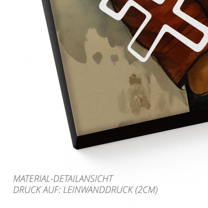 SEO. Retro Poster Ruhrpott - Kind (Mädchen) – 70er Style - Leinwand (2 cm) Linkreich