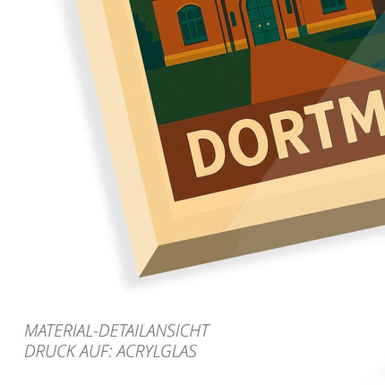 SEO. Retro Poster Zeche Zollern Dortmund – 70er Style - Acrylglas (4 mm) Linkreich