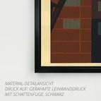 Gerahmte Leinwand mit Schattenfuge (3 cm) / 20 x 20 cm / ohne Aufhängeset - Mattschwarzer Schweberahmen