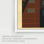 Gerahmte Leinwand mit Schattenfuge (3 cm) / 20 x 20 cm / ohne Aufhängeset - Weißer Schweberahmen