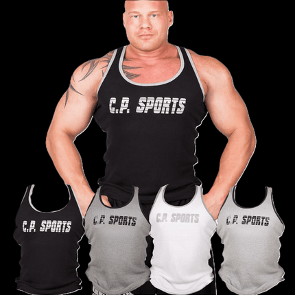 SEO. Rib Tank - Top verschiedene Farben - C.P. Sports - Schwarz Linkreich