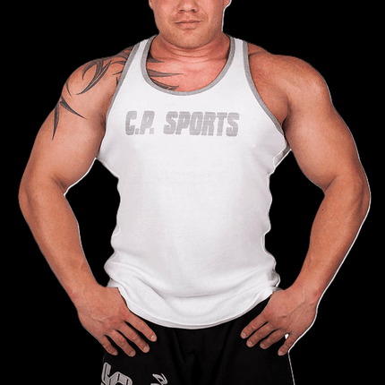 SEO. Rib Tank - Top verschiedene Farben - C.P. Sports - Weiß Linkreich
