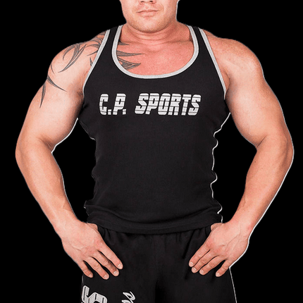 SEO. Rib Tank - Top verschiedene Farben - C.P. Sports - Schwarz Linkreich