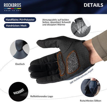 ROAD TO SKY Fahrradhandschuhe Atmungsaktiv mit Touchscreen Sommer/Frühling (Fahrradhandschuhe) kaufen bei Linkreich – Jetzt entdecken!