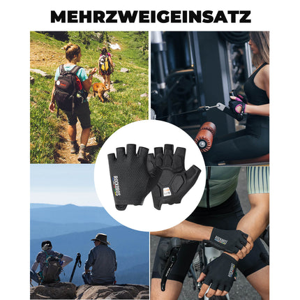 ROAD TO SKY Fahrradhandschuhe Halbfinger SBR Polsterung atmungsaktiv rutschfest (Fahrradhandschuhe) kaufen bei Linkreich – Jetzt entdecken!