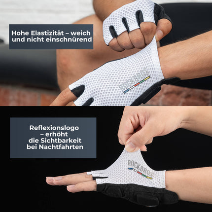 ROAD TO SKY Fahrradhandschuhe Halbfinger SBR Polsterung atmungsaktiv rutschfest (Fahrradhandschuhe) kaufen bei Linkreich – Jetzt entdecken!