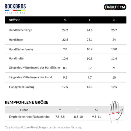 ROAD TO SKY Fahrradhandschuhe mit Touchscreen Atmungsaktiv Herren/Damen (Fahrradhandschuhe) kaufen bei Linkreich – Jetzt entdecken!