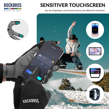 ROAD TO SKY Fahrradhandschuhe mit Touchscreen Atmungsaktiv Herren/Damen (Fahrradhandschuhe) kaufen bei Linkreich – Jetzt entdecken!