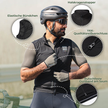 ROAD TO SKY Herren Fahrrad Ärmellos Weste Winddichte Fahrradjacke (Fahrradjacke) kaufen bei Linkreich – Jetzt entdecken!