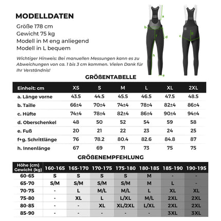 ROAD TO SKY Herren Fahrrad Trägerhose Lang Gepolstert (Fahrradhose) kaufen bei Linkreich – Jetzt entdecken!