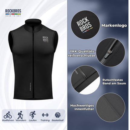ROAD TO SKY Herren Fahrradjacke Ärmellose Weste Laufweste Atmungsaktiv (Fahrradjacke) kaufen bei Linkreich – Jetzt entdecken!