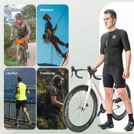 ROAD TO SKY Herren Kurzarm Radtrikot Jersey für MTB & Rennrad Grün (Fahrradtrikot) kaufen bei Linkreich – Jetzt entdecken!