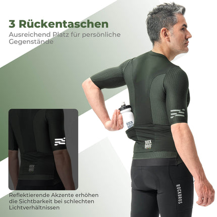 ROAD TO SKY Herren Kurzarm Radtrikot Jersey für MTB & Rennrad Grün (Fahrradtrikot) kaufen bei Linkreich – Jetzt entdecken!