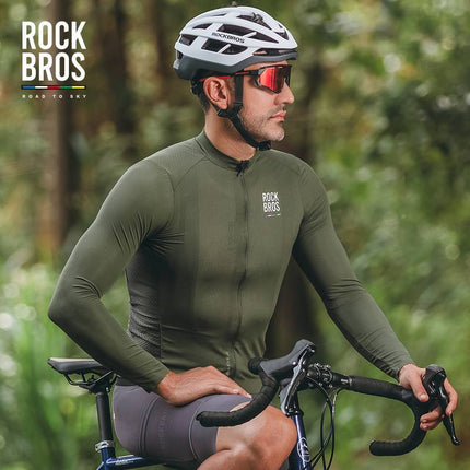 ROAD TO SKY Herren Langarm-Radtrikot Fahrrad Jersey für MTB & Rennrad
