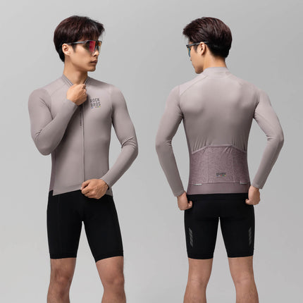 ROAD TO SKY Langarm - Radtrikot Herren Jersey Erdgrau/Braun (Fahrradtrikot) kaufen bei Linkreich – Jetzt entdecken!