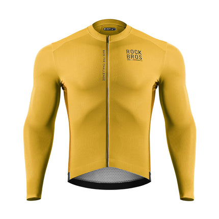 ROAD TO SKY Langarm - Radtrikot Herren Jersey Gelb/Blau (Fahrradtrikot) kaufen bei Linkreich – Jetzt entdecken!