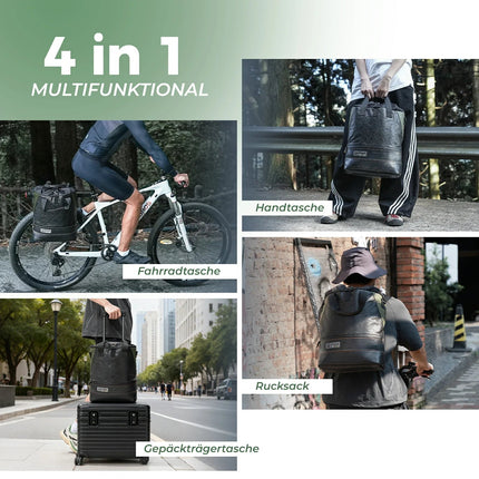 ROAD TO SKY Nachhaltige Fahrrad - Gepäckträgertasche aus recycelten Reifen 12L (Fahrradtaschen) kaufen bei Linkreich – Jetzt entdecken!