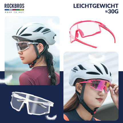 ROAD TO SKY Photochrome Fahrradbrille UV400 Schutz Verstellbare Nasenpads (Fahrradbrille) kaufen bei Linkreich – Jetzt entdecken!