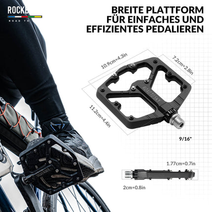 ROAD TO SKY Platform Fahrradpedale 9/16 Zoll Rutschfest Wasserdicht (Fahrradpedale) kaufen bei Linkreich – Jetzt entdecken!