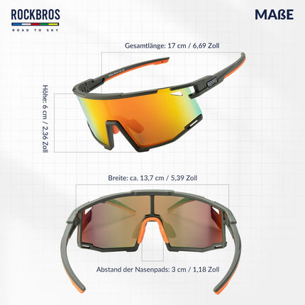ROAD TO SKY Polarisierte Fahrradbrille UV400 Schutz Verstellbare Nasenpads (Fahrradbrille) kaufen bei Linkreich – Jetzt entdecken!