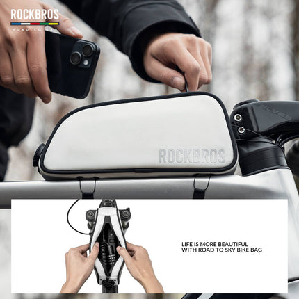 ROAD TO SKY Reflektierende Wasserabweisende Fahrrad Oberrohrtasche (Fahrradtaschen) kaufen bei Linkreich – Jetzt entdecken!