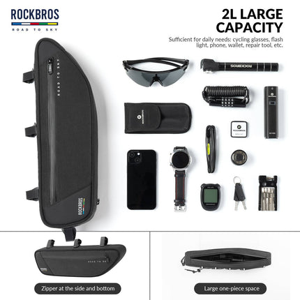 ROAD TO SKY Reflektierende Wasserdichte Fahrrad 2L Dreieckstasche (Fahrradtaschen) kaufen bei Linkreich – Jetzt entdecken!