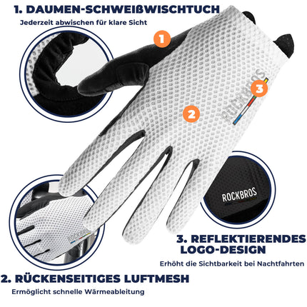 ROAD TO SKY Touchscreen Fahrradhandschuhe SBR Polsterung atmungsaktiv (Fahrradhandschuhe) kaufen bei Linkreich – Jetzt entdecken!