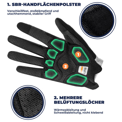 ROAD TO SKY Touchscreen Fahrradhandschuhe SBR Polsterung atmungsaktiv (Fahrradhandschuhe) kaufen bei Linkreich – Jetzt entdecken!