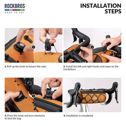 ROAD TO SKY Wasserdichte Reflektierende Zylindrische Lenkertasche (Fahrradtaschen) kaufen bei Linkreich – Jetzt entdecken!