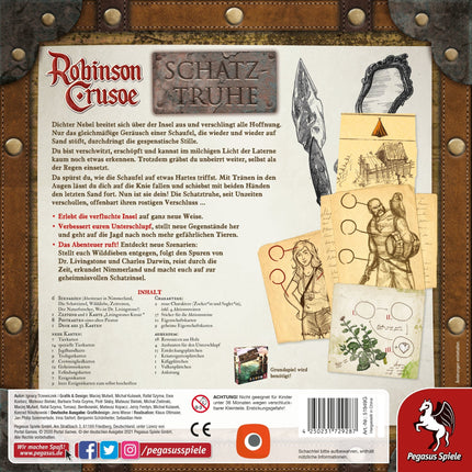 SEO. Robinson Crusoe: Schatztruhe Gesellschaftsspiel Pegasus - Linkreich