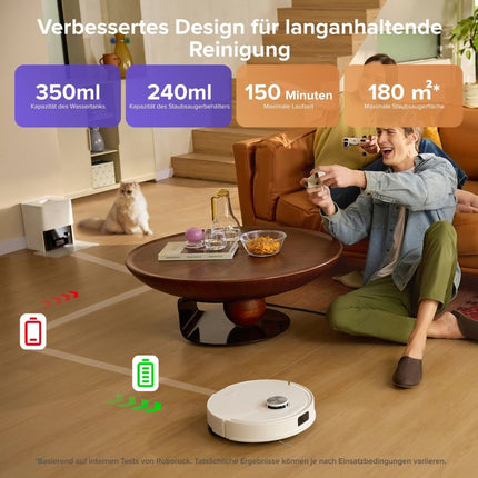 SEO. Roborock Q10 S5+ Saug- und Wischroboter mit Auto-Entleerungsstation - Weiß Linkreich