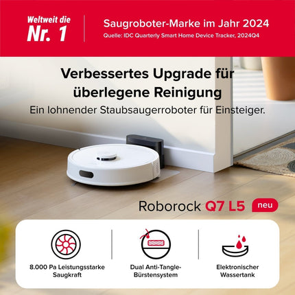 SEO. Roborock Q7 L5 - Weiß Linkreich