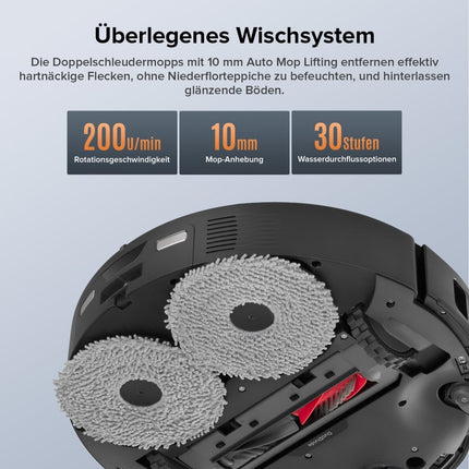 SEO. Roborock Qrevo Edge S5A Saugroboter (verbessert von Qrevo Pro) mit Multifunktions-Dockingstation 3.0 - Schwarz Linkreich