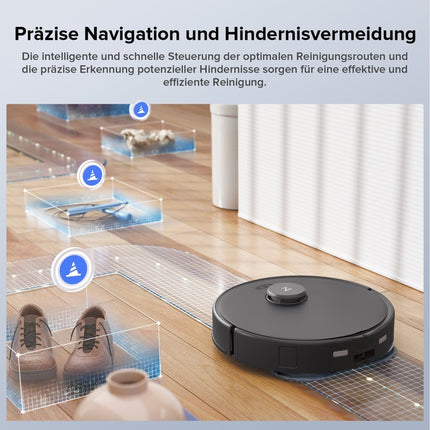 SEO. Roborock Qrevo Edge S5A Saugroboter (verbessert von Qrevo Pro) mit Multifunktions-Dockingstation 3.0 - Schwarz Linkreich
