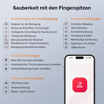 SEO. Roborock Qrevo Edge S5A Saugroboter (verbessert von Qrevo Pro) mit Multifunktions-Dockingstation 3.0 - Schwarz Linkreich