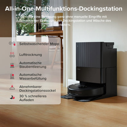SEO. Roborock QV 35A Saugroboter Set (verbessert von Qrevo S) mit Multifunktionsdock (mit Staubsaugerbeutel*2 Stück) - Schwarz Linkreich