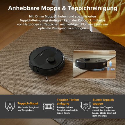 SEO. Roborock QV 35A Saugroboter Set (verbessert von Qrevo S) mit Multifunktionsdock (mit Staubsaugerbeutel*2 Stück) - Schwarz Linkreich